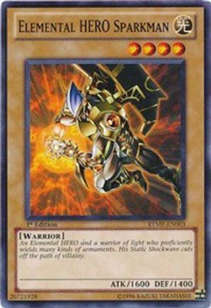 Elemental HERO Sparkman (RYMP-EN003) - Ra Yellow Mega Pack 1st Edition Ra Yellow Mega Pack Yugioh Single Squirtle Squad Card Shop.