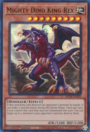 Mighty Dino King Rex (MP24-EN209) - 25th Anniversary Tin: Dueling Mirrors 1st Edition 25th Anniversary Tin: Dueling Mirrors Yugioh Single Squirtle Squad Card Shop.