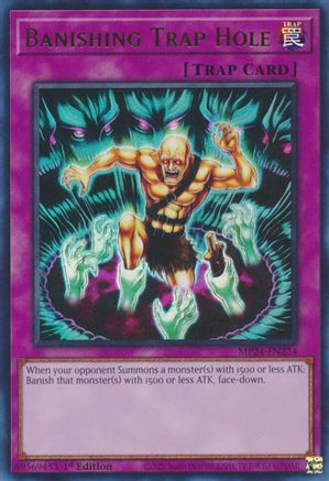 Banishing Trap Hole (MP24-EN224) - 25th Anniversary Tin: Dueling Mirrors 1st Edition 25th Anniversary Tin: Dueling Mirrors Yugioh Single Squirtle Squad Card Shop.