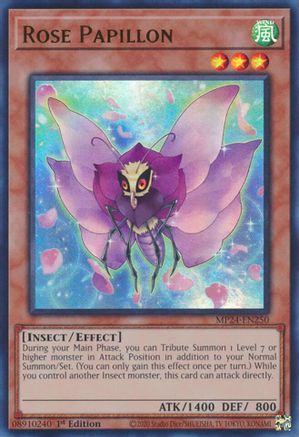 Rose Papillon (MP24-EN250) - 25th Anniversary Tin: Dueling Mirrors 1st Edition 25th Anniversary Tin: Dueling Mirrors Yugioh Single Squirtle Squad Card Shop.