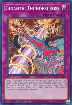 Gigantic Thundercross (MP24-EN329) - 25th Anniversary Tin: Dueling Mirrors 1st Edition 25th Anniversary Tin: Dueling Mirrors Yugioh Single Squirtle Squad Card Shop.