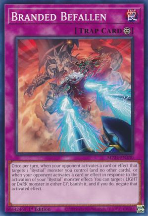 Branded Befallen (MP24-EN330) - 25th Anniversary Tin: Dueling Mirrors 1st Edition 25th Anniversary Tin: Dueling Mirrors Yugioh Single Squirtle Squad Card Shop.
