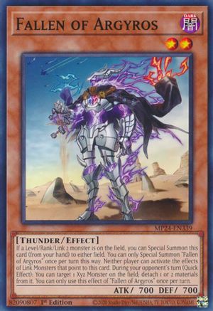 Fallen of Argyros (MP24-EN339) - 25th Anniversary Tin: Dueling Mirrors 1st Edition 25th Anniversary Tin: Dueling Mirrors Yugioh Single Squirtle Squad Card Shop.