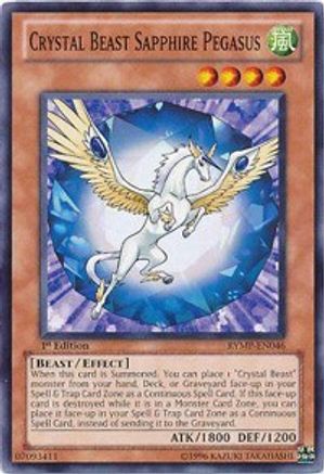 Crystal Beast Sapphire Pegasus (RYMP-EN046) - Ra Yellow Mega Pack 1st Edition Ra Yellow Mega Pack Yugioh Single Squirtle Squad Card Shop.