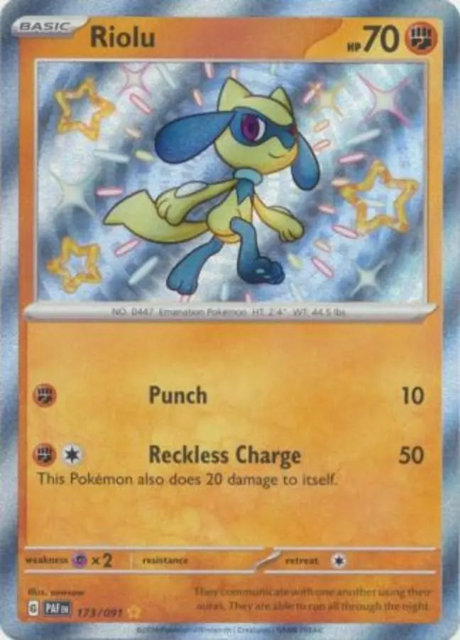 Pokemon - Paldean Fates - Riolu 173/091 - Condition (MINT)