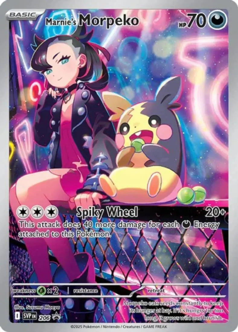 Pokemon - Promo Card - Marnie’s Morpeko - SVP206 - Condition (MINT)
