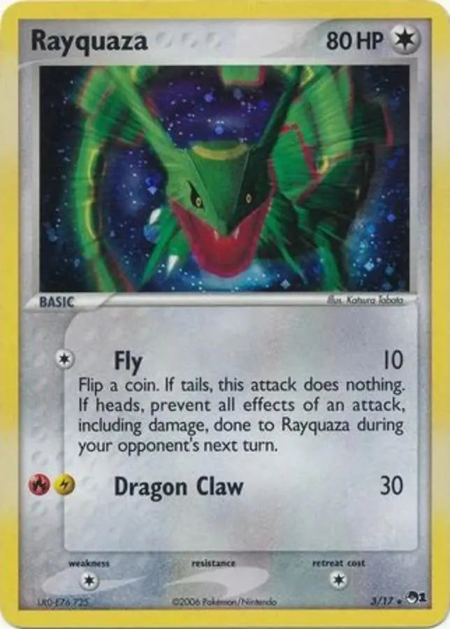 Pokemon - POP Series 1 Promo - Rayquaza 3/17 - Condition (EX)