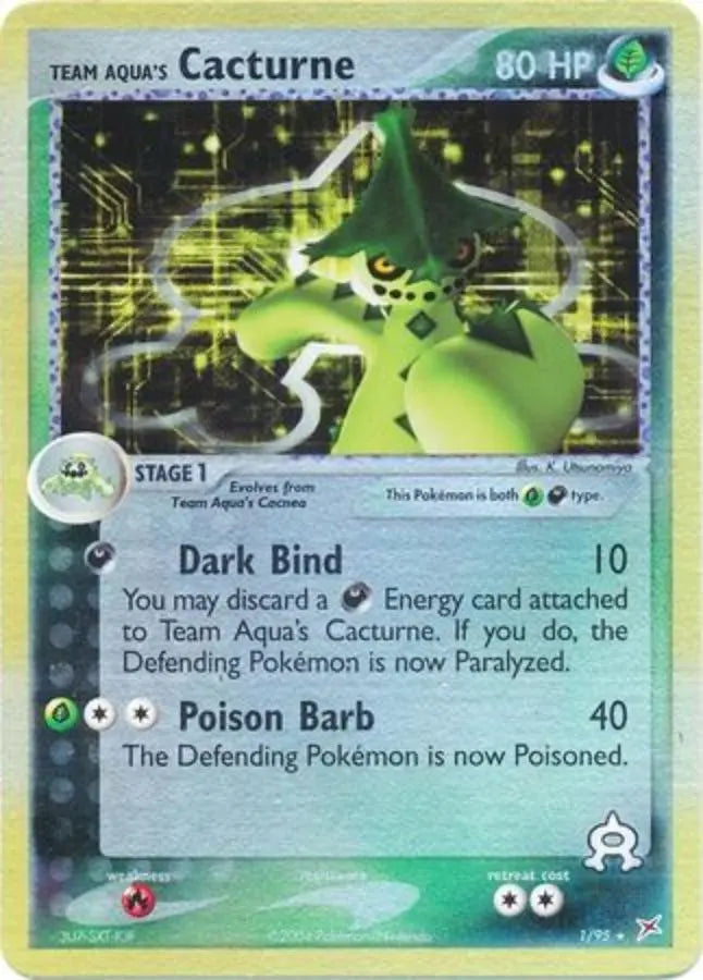 Pokemon - Ex Team Magma vs. Team Aqua - Team Aqua's Cacturne 1/95 - Condition (N