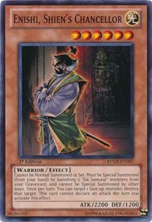 Enishi, Shien's Chancellor (RYMP-EN097) - Ra Yellow Mega Pack 1st Edition Ra Yellow Mega Pack Yugioh Single Squirtle Squad Card Shop.