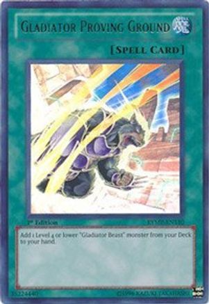 Gladiator Proving Ground (RYMP-EN110) - Ra Yellow Mega Pack Unlimited Ra Yellow Mega Pack Yugioh Single Squirtle Squad Card Shop.