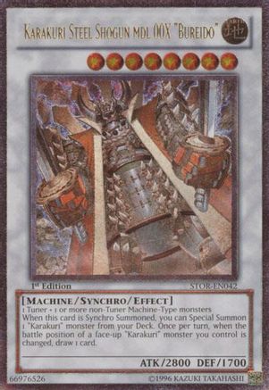 Karakuri Steel Shogun mdl 00X "Bureido" (UTR) (STOR-EN042) - Storm of Ragnarok 1st Edition Storm of Ragnarok Yugioh Single Squirtle Squad Card Shop.
