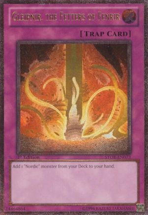 Gleipnir, the Fetters of Fenrir (UTR) (STOR-EN073) - Storm of Ragnarok Unlimited Storm of Ragnarok Yugioh Single Squirtle Squad Card Shop.