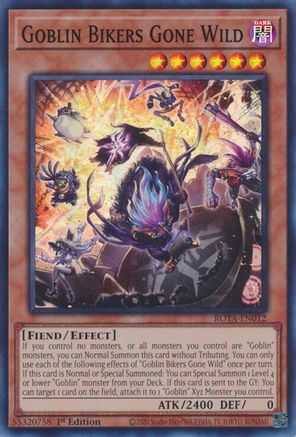 Goblin Bikers Gone Wild (ROTA-EN012) - Rage of the Abyss 1st Edition Rage of the Abyss Yugioh Single Squirtle Squad Card Shop.