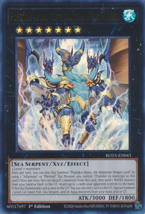 Poseidra Abyss, the Atlantean Dragon Lord (ROTA-EN043) - Rage of the Abyss 1st Edition Rage of the Abyss Yugioh Single Squirtle Squad Card Shop.