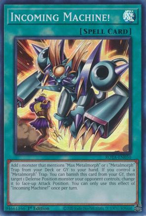Incoming Machine! (ROTA-EN050) - Rage of the Abyss 1st Edition Rage of the Abyss Yugioh Single Squirtle Squad Card Shop.