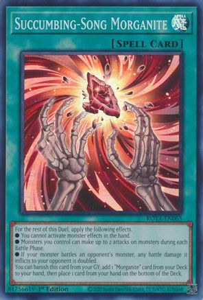 Succumbing-Song Morganite (ROTA-EN065) - Rage of the Abyss 1st Edition Rage of the Abyss Yugioh Single Squirtle Squad Card Shop.