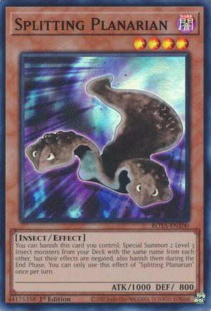 Splitting Planarian (ROTA-EN100) - Rage of the Abyss 1st Edition Rage of the Abyss Yugioh Single Squirtle Squad Card Shop.