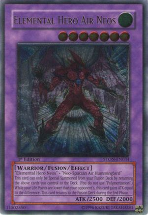 Elemental Hero Air Neos (UTR) (STON-EN034) - Strike of Neos Unlimited Strike of Neos Yugioh Single Squirtle Squad Card Shop.
