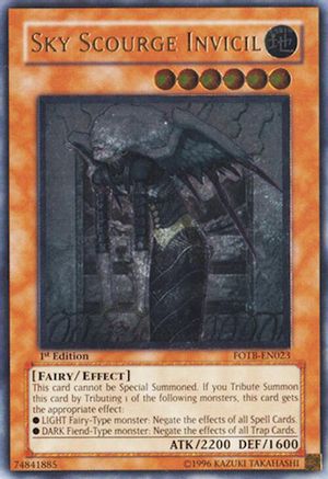 Sky Scourge Invicil (UTR) (FOTB-EN023) - Force of the Breaker 1st Edition Force of the Breaker Yugioh Single Squirtle Squad Card Shop.