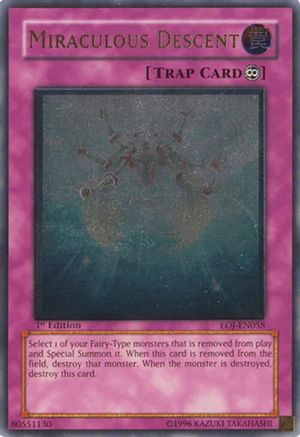 Miraculous Descent (UTR) (EOJ-EN058) - Enemy of Justice 1st Edition Enemy of Justice Yugioh Single Squirtle Squad Card Shop.