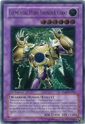 Elemental Hero Thunder Giant (UTR) (TLM-EN036) - The Lost Millennium Unlimited The Lost Millennium Yugioh Single Squirtle Squad Card Shop.