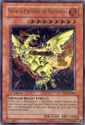 Sacred Phoenix of Nephthys (UTR) (FET-EN005) - Flaming Eternity 1st Edition Flaming Eternity Yugioh Single Squirtle Squad Card Shop.