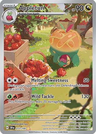 Appletun 211/191 - Holofoil SV08 Surging Sparks - Illustration Rare