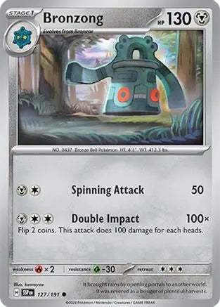 Bronzong 127 SV08 Surging Sparks - Common