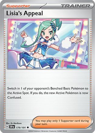 Lisia's Appeal 179/191 SV08 Surging Sparks - Uncommon SV08: Surging Sparks Pokemon Single Squirtle Squad Card Shop.