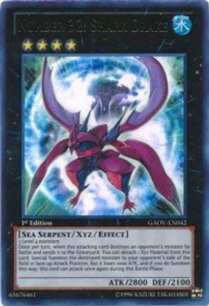 Number 32: Shark Drake (GAOV-EN042) - Galactic Overlord 1st Edition Galactic Overlord Yugioh Single Squirtle Squad Card Shop.