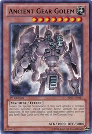 Ancient Gear Golem (BP01-EN011) - Battle Pack: Epic Dawn 1st Edition Battle Pack: Epic Dawn Yugioh Single Squirtle Squad Card Shop.