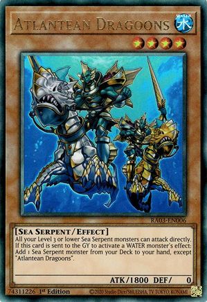 Atlantean Dragoons (PUR) (RA03-EN006) - Quarter Century Bonanza 1st Edition Quarter Century Bonanza Yugioh Single Squirtle Squad Card Shop.