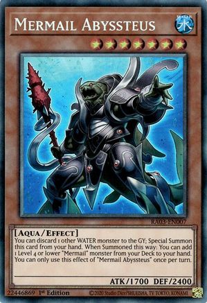 Mermail Abyssteus (PCR) (RA03-EN007) - Quarter Century Bonanza 1st Edition Quarter Century Bonanza Yugioh Single Squirtle Squad Card Shop.