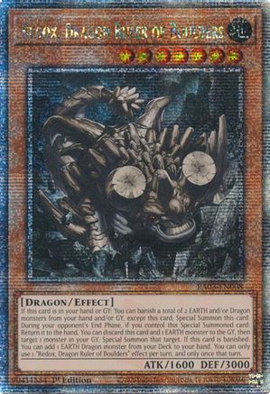 Redox, Dragon Ruler of Boulders (Quarter Century Secret Rare) (RA03-EN008) - Quarter Century Bonanza 1st Edition Quarter Century Bonanza Yugioh Single Squirtle Squad Card Shop.