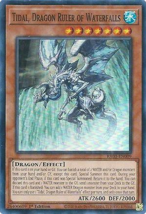 Tidal, Dragon Ruler of Waterfalls (RA03-EN009) - Quarter Century Bonanza 1st Edition Quarter Century Bonanza Yugioh Single Squirtle Squad Card Shop.