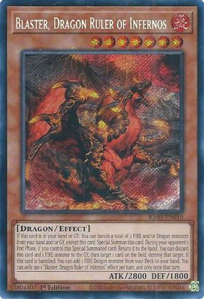 Blaster, Dragon Ruler of Infernos (Secret Rare) (RA03-EN010) - Quarter Century Bonanza 1st Edition Quarter Century Bonanza Yugioh Single Squirtle Squad Card Shop.