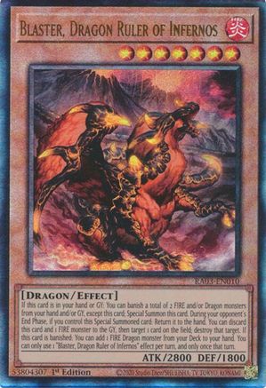 Blaster, Dragon Ruler of Infernos (PUR) (RA03-EN010) - Quarter Century Bonanza 1st Edition Quarter Century Bonanza Yugioh Single Squirtle Squad Card Shop.