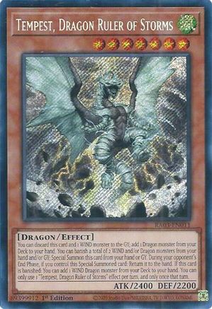 Tempest, Dragon Ruler of Storms (Secret Rare) (RA03-EN011) - Quarter Century Bonanza 1st Edition Quarter Century Bonanza Yugioh Single Squirtle Squad Card Shop.