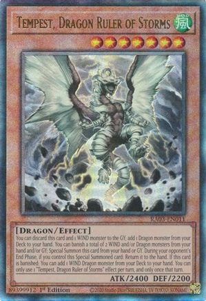 Tempest, Dragon Ruler of Storms (PUR) (RA03-EN011) - Quarter Century Bonanza 1st Edition Quarter Century Bonanza Yugioh Single Squirtle Squad Card Shop.