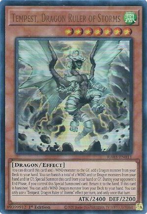 Tempest, Dragon Ruler of Storms (UR) (RA03-EN011) - Quarter Century Bonanza 1st Edition Quarter Century Bonanza Yugioh Single Squirtle Squad Card Shop.