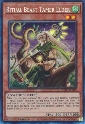 Ritual Beast Tamer Elder (PCR) (RA03-EN012) - Quarter Century Bonanza 1st Edition Quarter Century Bonanza Yugioh Single Squirtle Squad Card Shop.