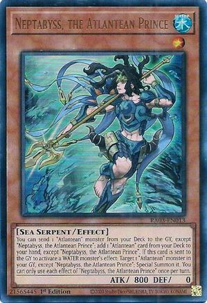 Neptabyss, the Atlantean Prince (UR) (RA03-EN013) - Quarter Century Bonanza 1st Edition Quarter Century Bonanza Yugioh Single Squirtle Squad Card Shop.