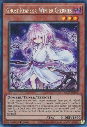 Ghost Reaper & Winter Cherries (Alternate Art) (PCR) (RA03-EN014) - Quarter Century Bonanza 1st Edition Quarter Century Bonanza Yugioh Single Squirtle Squad Card Shop.