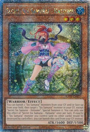 Secret Six Samurai - Hatsume (Quarter Century Secret Rare) (RA03-EN016) - Quarter Century Bonanza 1st Edition Quarter Century Bonanza Yugioh Single Squirtle Squad Card Shop.