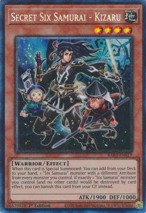Secret Six Samurai - Kizaru (PCR) (RA03-EN017) - Quarter Century Bonanza 1st Edition Quarter Century Bonanza Yugioh Single Squirtle Squad Card Shop.
