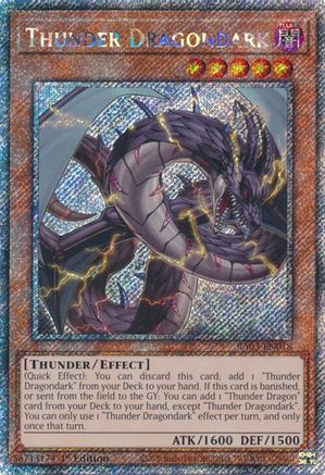 Thunder Dragondark (Platinum Secret Rare) (RA03-EN018) - Quarter Century Bonanza 1st Edition Quarter Century Bonanza Yugioh Single Squirtle Squad Card Shop.