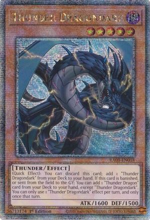 Thunder Dragondark (Quarter Century Secret Rare) (RA03-EN018) - Quarter Century Bonanza 1st Edition Quarter Century Bonanza Yugioh Single Squirtle Squad Card Shop.