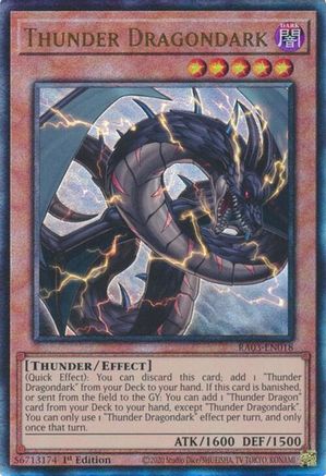 Thunder Dragondark (PUR) (RA03-EN018) - Quarter Century Bonanza 1st Edition Quarter Century Bonanza Yugioh Single Squirtle Squad Card Shop.