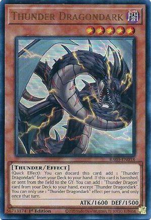 Thunder Dragondark (UR) (RA03-EN018) - Quarter Century Bonanza 1st Edition Quarter Century Bonanza Yugioh Single Squirtle Squad Card Shop.