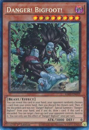 Danger! Bigfoot! (PCR) (RA03-EN019) - Quarter Century Bonanza 1st Edition Quarter Century Bonanza Yugioh Single Squirtle Squad Card Shop.